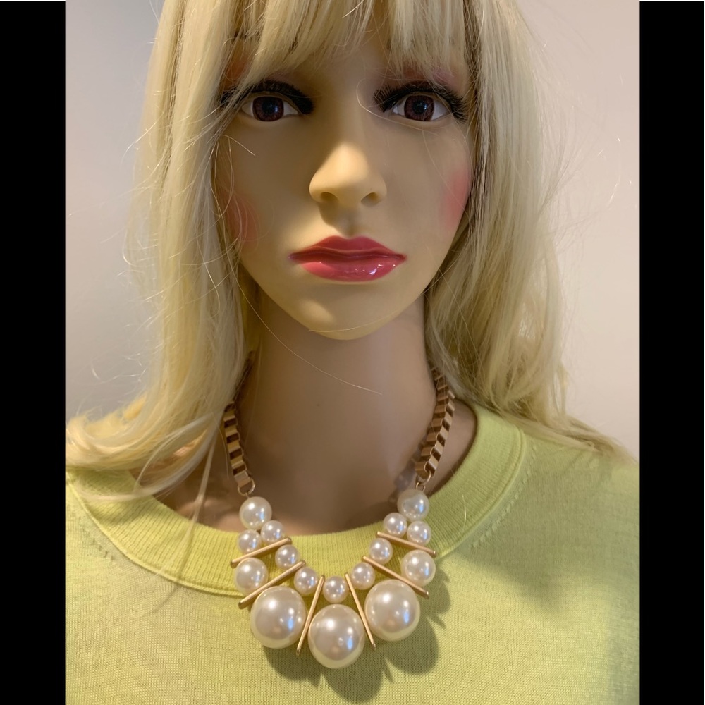 South Moon Under Gold and pearl necklace